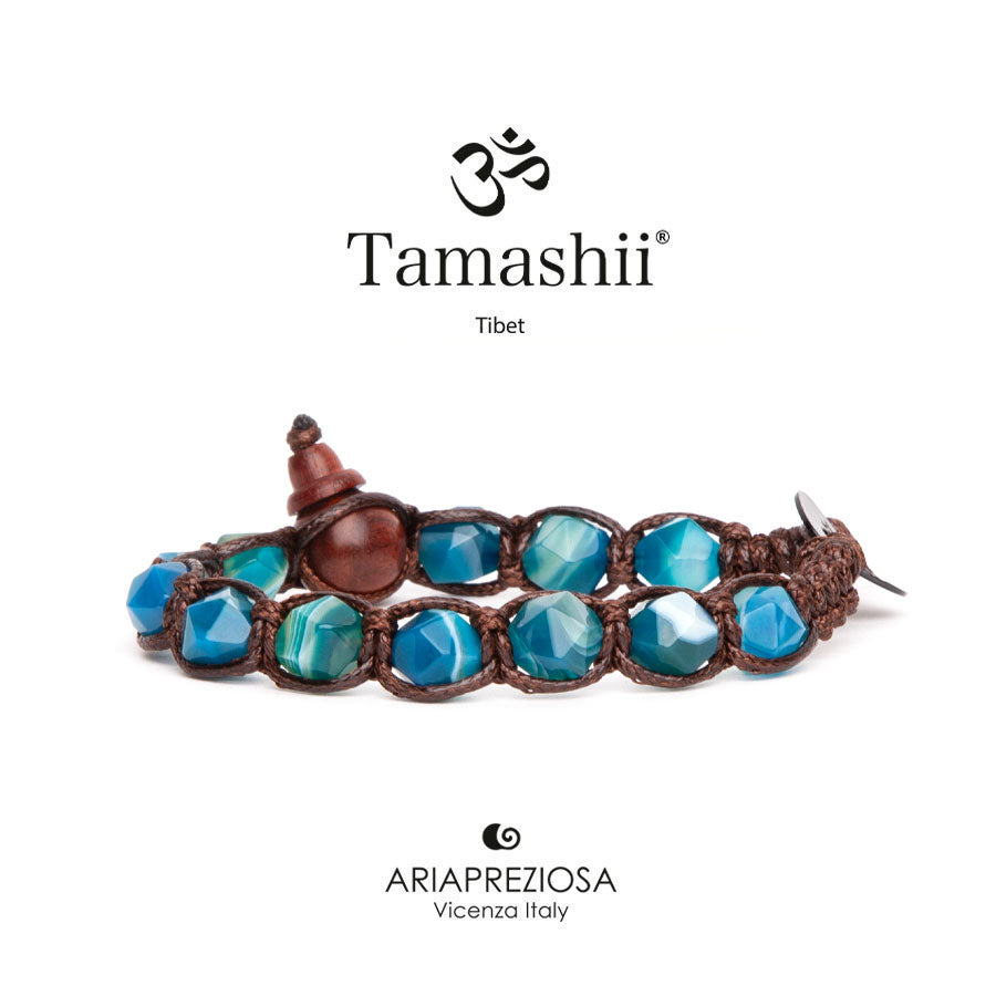 Tamashii bracciale 1 giro originale tibetano linea diamond cut realizzato con pietra naturale da 8 mm giada watermelon e cordoncino marrone.Unisex.Tg unica.BHS911-198 Tamashii bracciale 1 giro originale tibetano linea diamond cut realizzato con pietra naturale da 8 mm giada watermelon e cordoncino marrone.Unisex.Tg unica.BHS911-198
