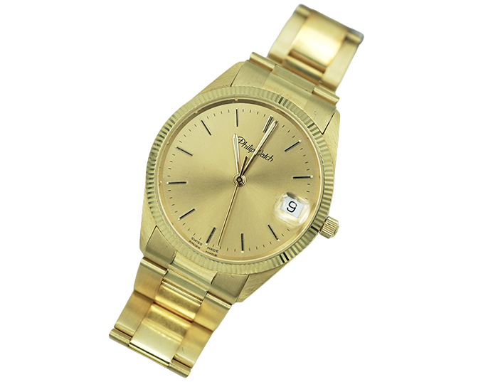 orologio philip watch in oro giallo con cinturino in oro  - siciliano gioielli