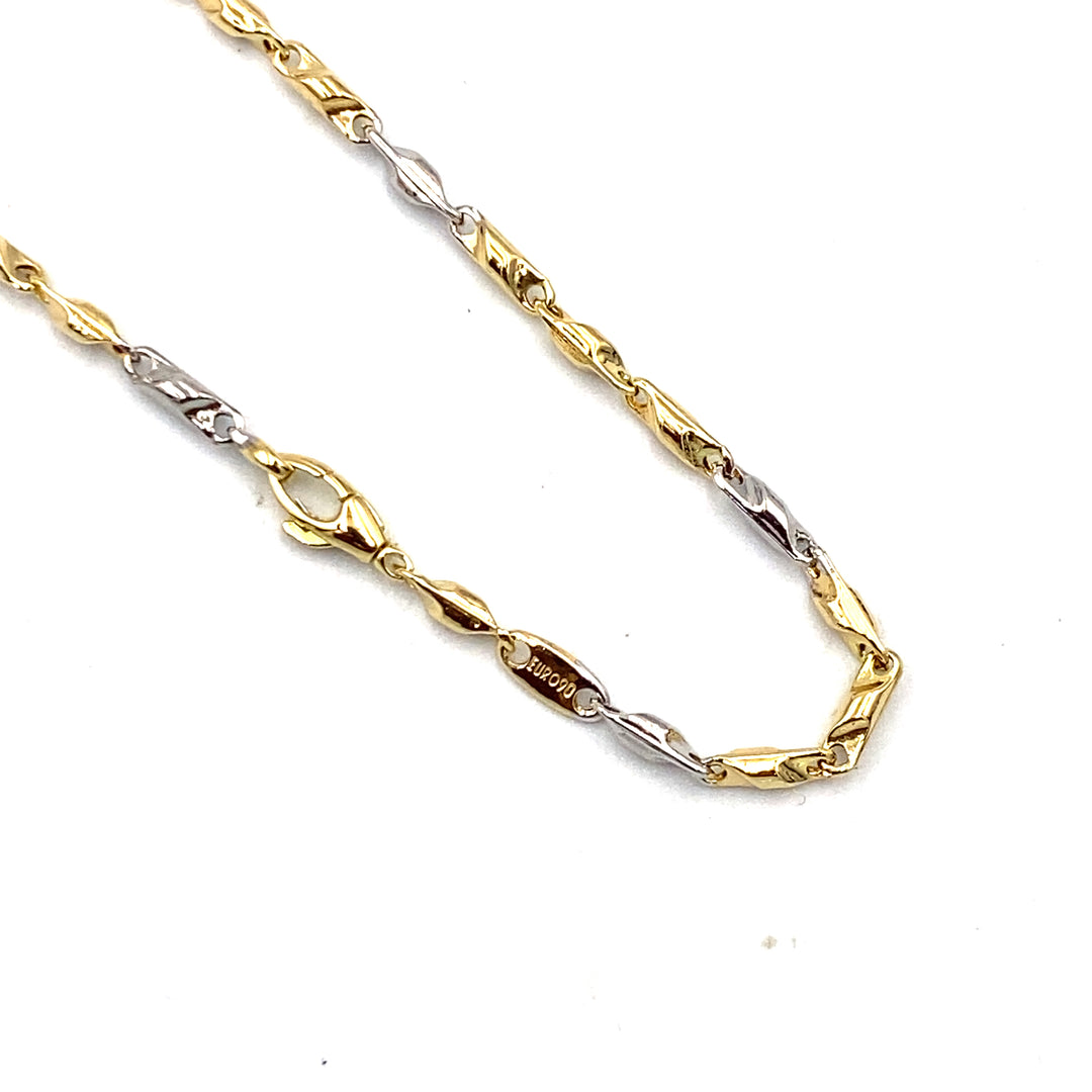 collana catena oro  bicolore siciliano  gioielli  