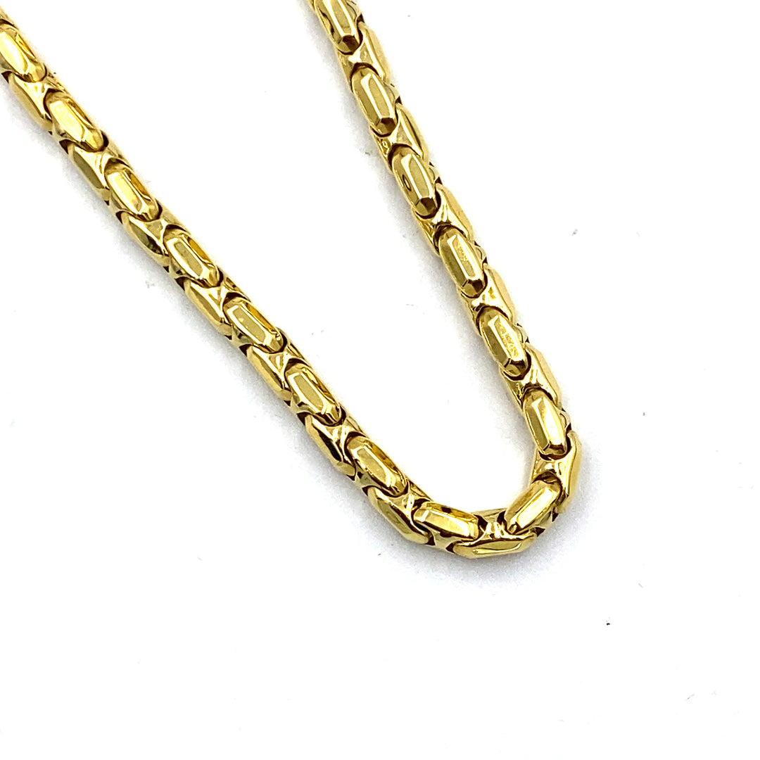 collana catena chimento oro giallo con diamante - siciliano  gioielli 