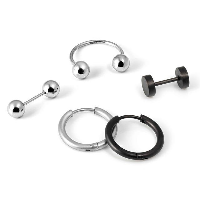 Orecchini Set 5 Orecchini Nomination Uomo Acciaio