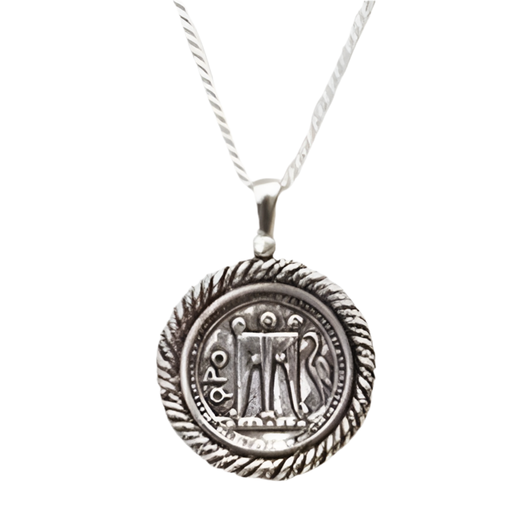 Gold Stater Coin Medal Necklace Art