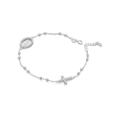 Bracciale Rosario Argento Zirconi