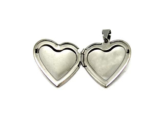 Pendente Portafoto Cuore Argento Lucido