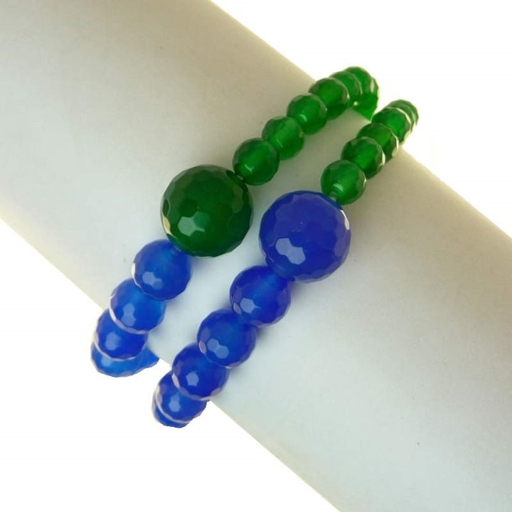 Bracciale Rajola Primula Agata Blu Verde