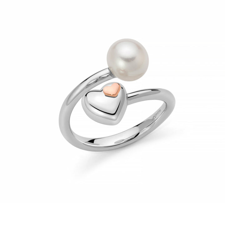 Miluna Heart and Pearl Ring