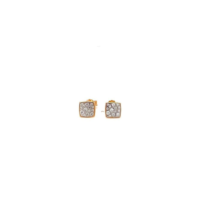 Rue Des Mille Square Zircon Earrings