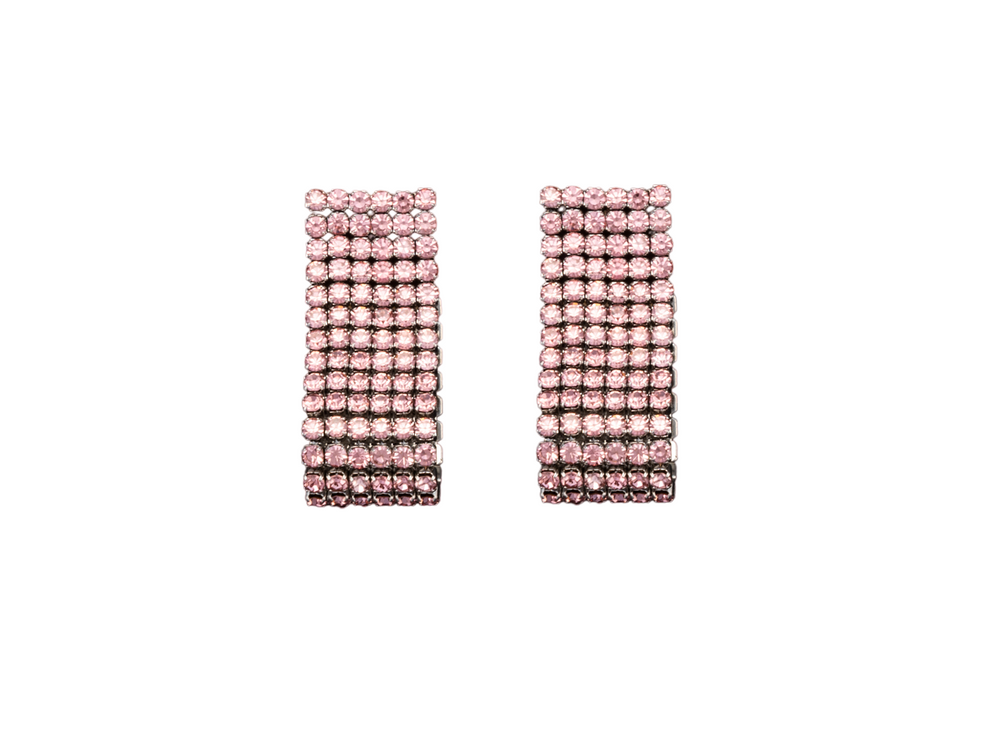 orecchini 4us cesare paciotti cristalli di colore rosa  - siciliano gioielli 