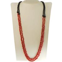 Rajola Primula Onyx Coral Necklace