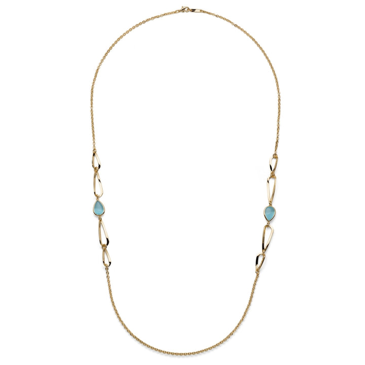 Collana Catena Lunga Joga goccia azzurra
