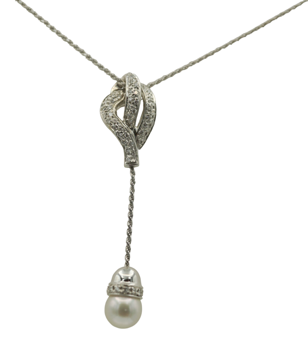 Collana in Oro Bianco con Perla