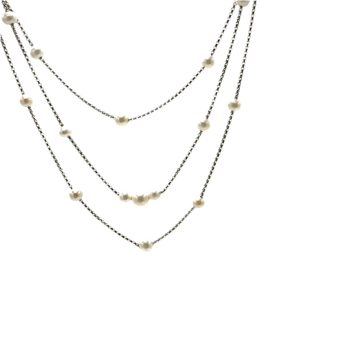 Collana Miluna Argento e Perle PCL6626