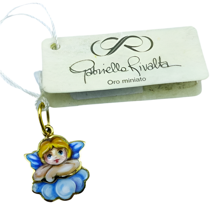 Ciondolo Oro Miniato Angelo Nuvola