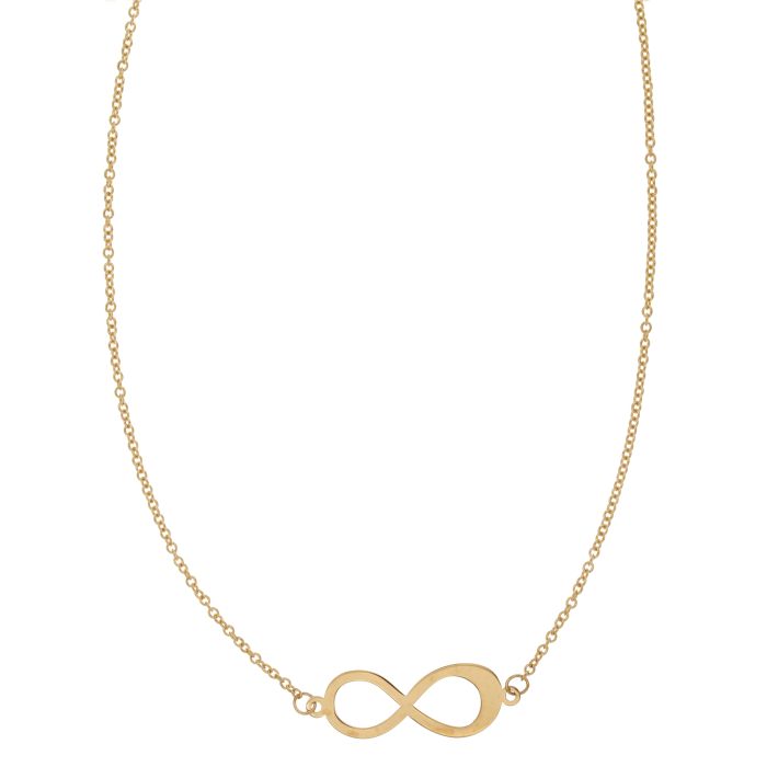 Infinity Chain Necklace in Yellow Gold