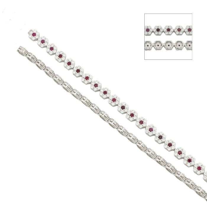 White Gold Zirconia Tennis Bracelet