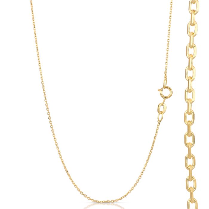 Collana Maglia Forzatina  50 cm Oro Giallo 0,03 mm