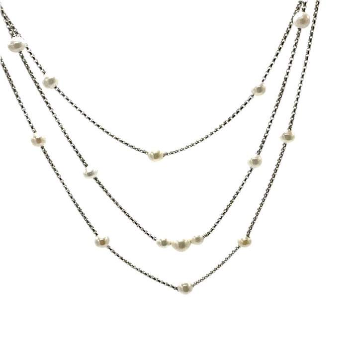 Collana Miluna Argento e Perle PCL6626