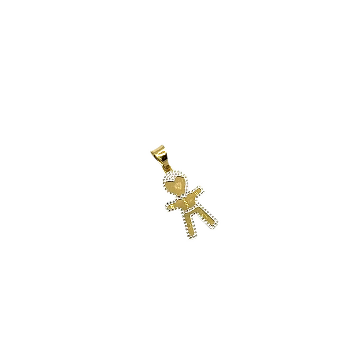 White Gold Zirconia Boy Pendant