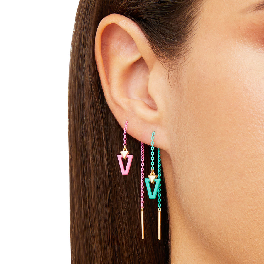 Anthea pair of single earrings