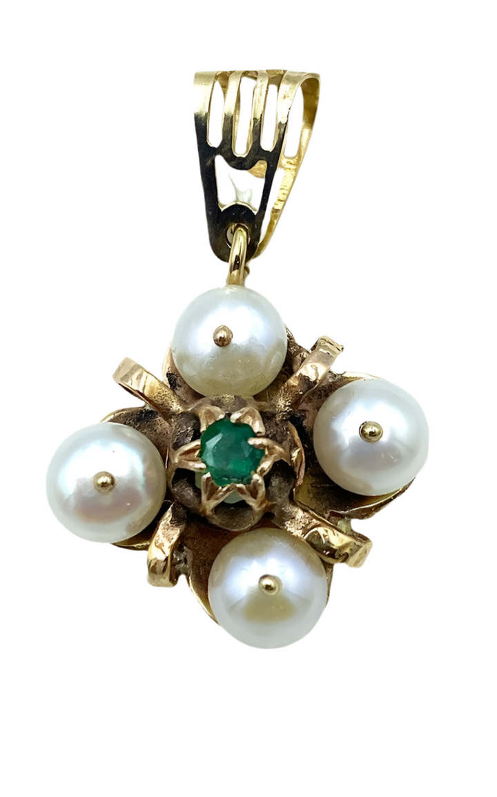 Ciondolo Microperle Quadrifoglio