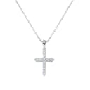 Necklace Amen Cross in the Sun with Zircons