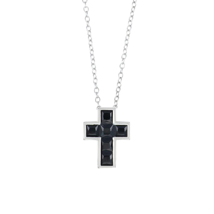 Necklace Amen Cross in the Sun with Zircons