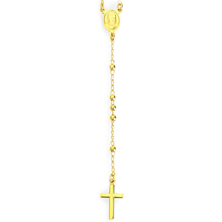 Yellow Amen Rosary Necklace