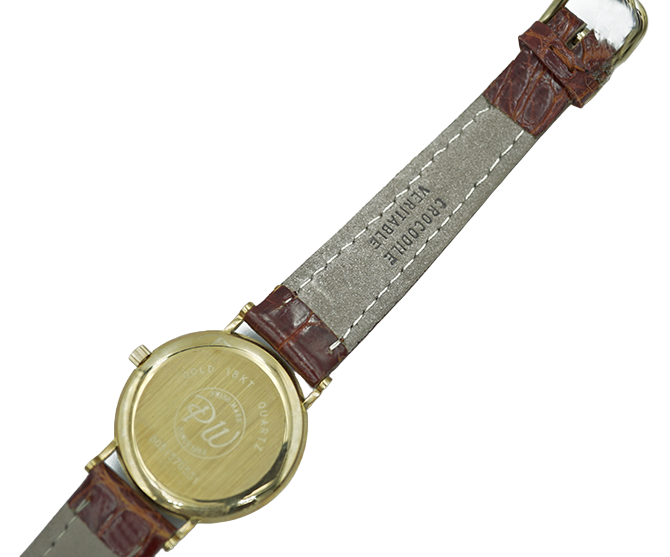 philip watch orologio da donna in oro con cinturino in coccodrillo - siciliano gioielli