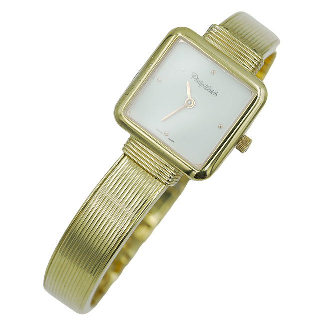 philip watch orologio in oro giallo con cinturino semirigido