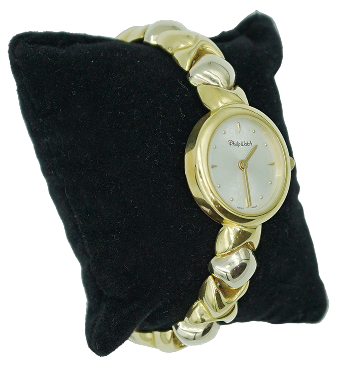 orologio in oro bianco e giallo da donna philip watch - siciliano  gioielli