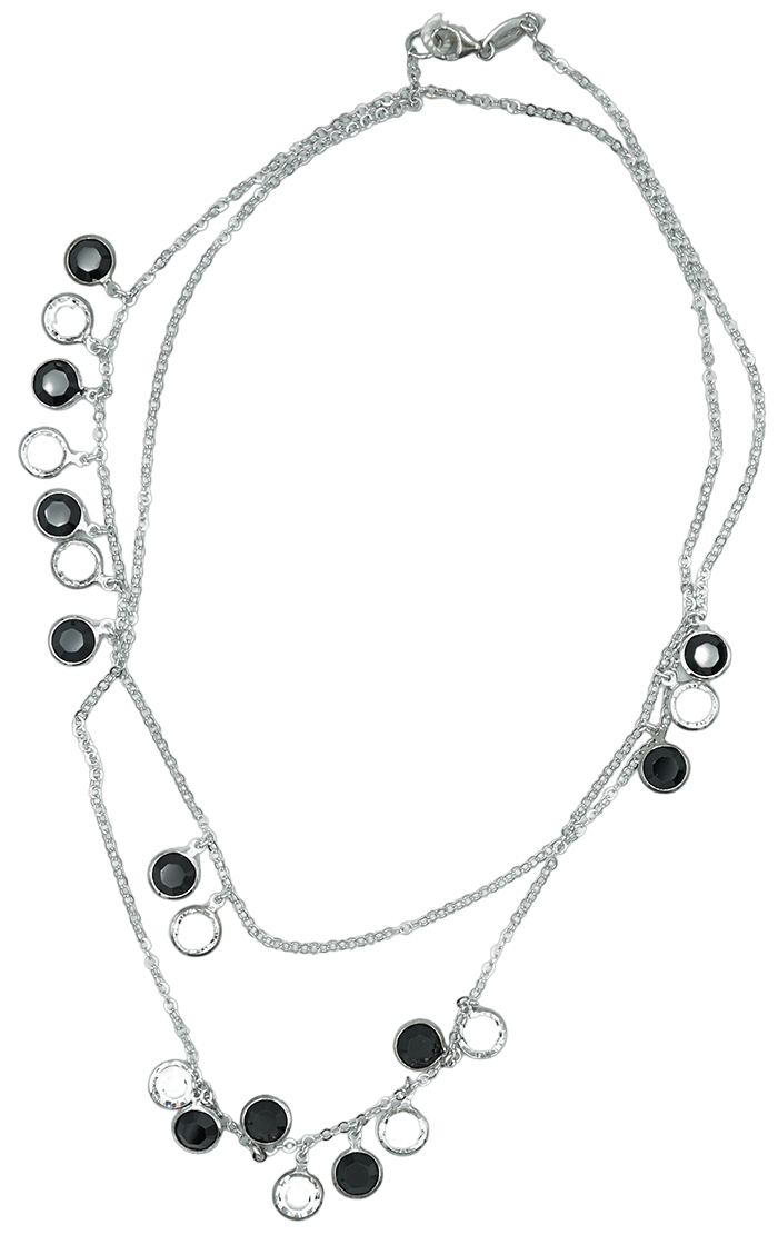 collana in argento siciliano gioielli con cristalli swarovski - siciliano gioielli 