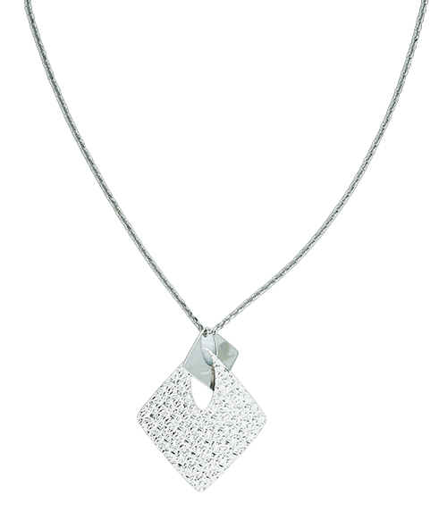 rebecca collana con pendente rombo in argento 925 - siciliano gioielli 