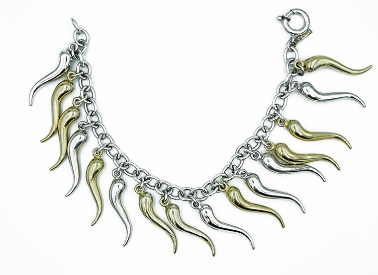 bracciale in argento con charms facco gioielli - siciliano gioielli