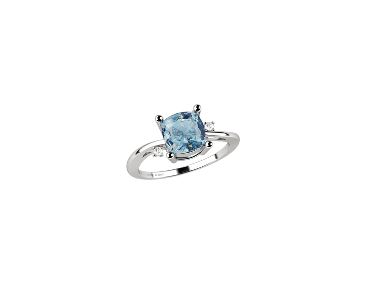 Square Aquamarine Ring