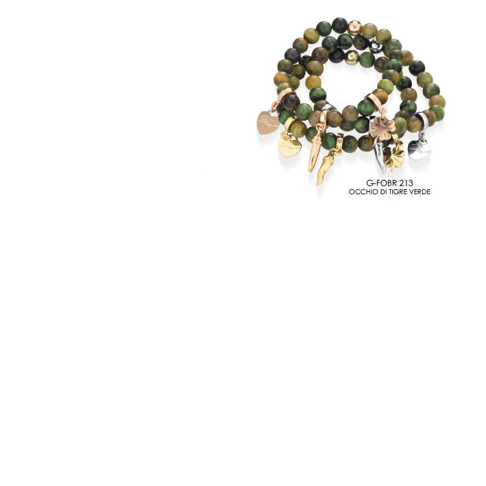 Bracciale Dorato Gisel Portafortuna Pietre