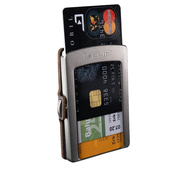 Portafoglio I-CLIP Original Silver per Apple AirTag Nero