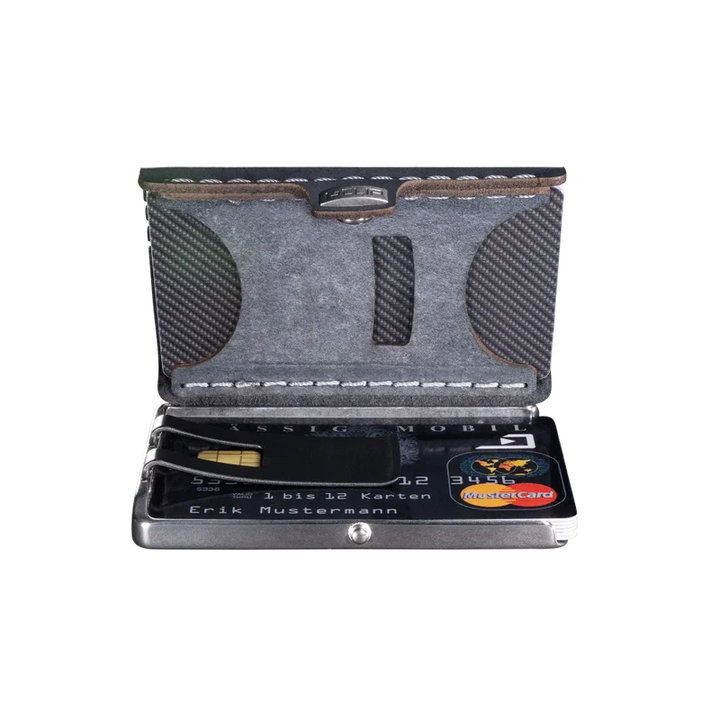 Portafoglio I-CLIP MAX Original Pure Silver Pelle Martellata