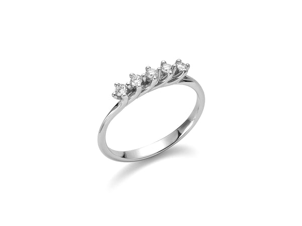 anello  miluna oro bianco  e diamanti  - siciliano gioielli 