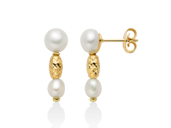 Orecchini Miluna Argento Perla Oriente