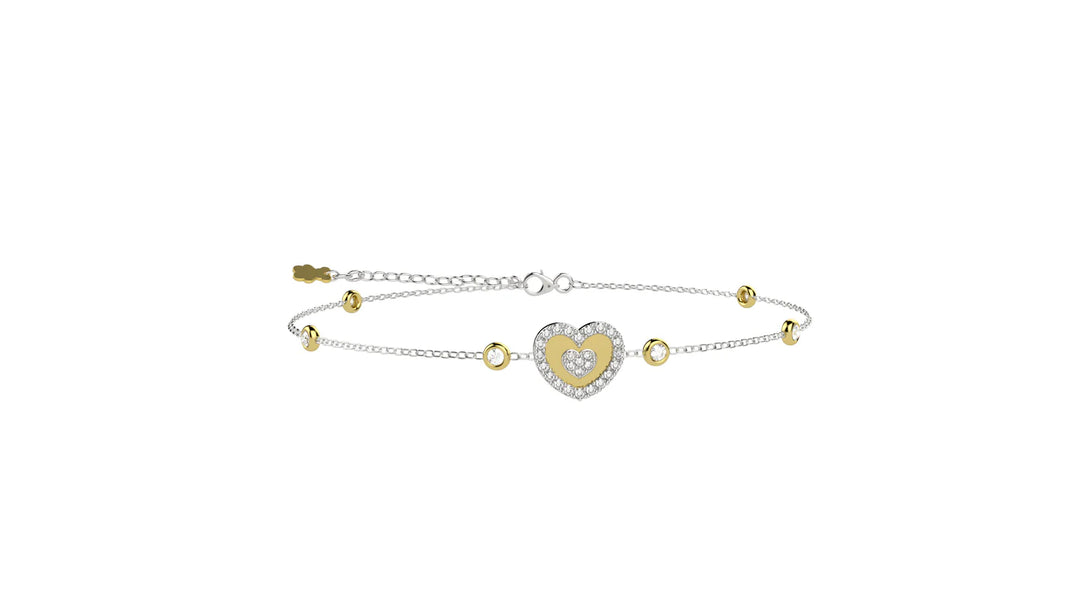 White Gold Tennis Bracelet with Blue Zircons