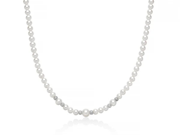 Collana Miluna Perle Argento