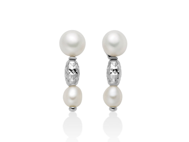 Orecchini Miluna Argento Perla Oriente