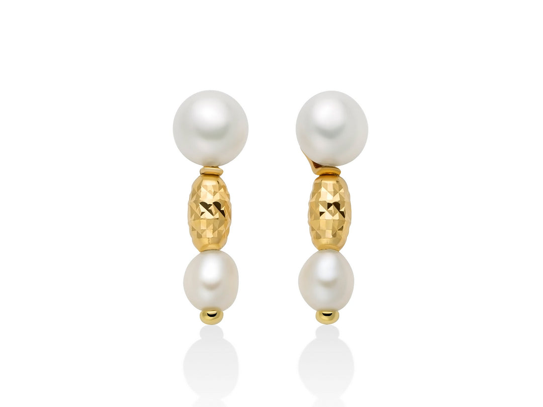 Orecchini Miluna Argento Perla Oriente