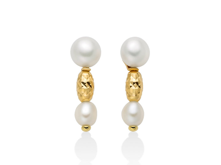 Orecchini Miluna Argento Perla Oriente