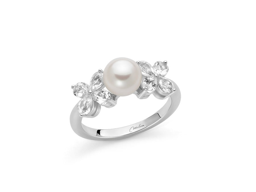 Miluna Heart and Pearl Ring
