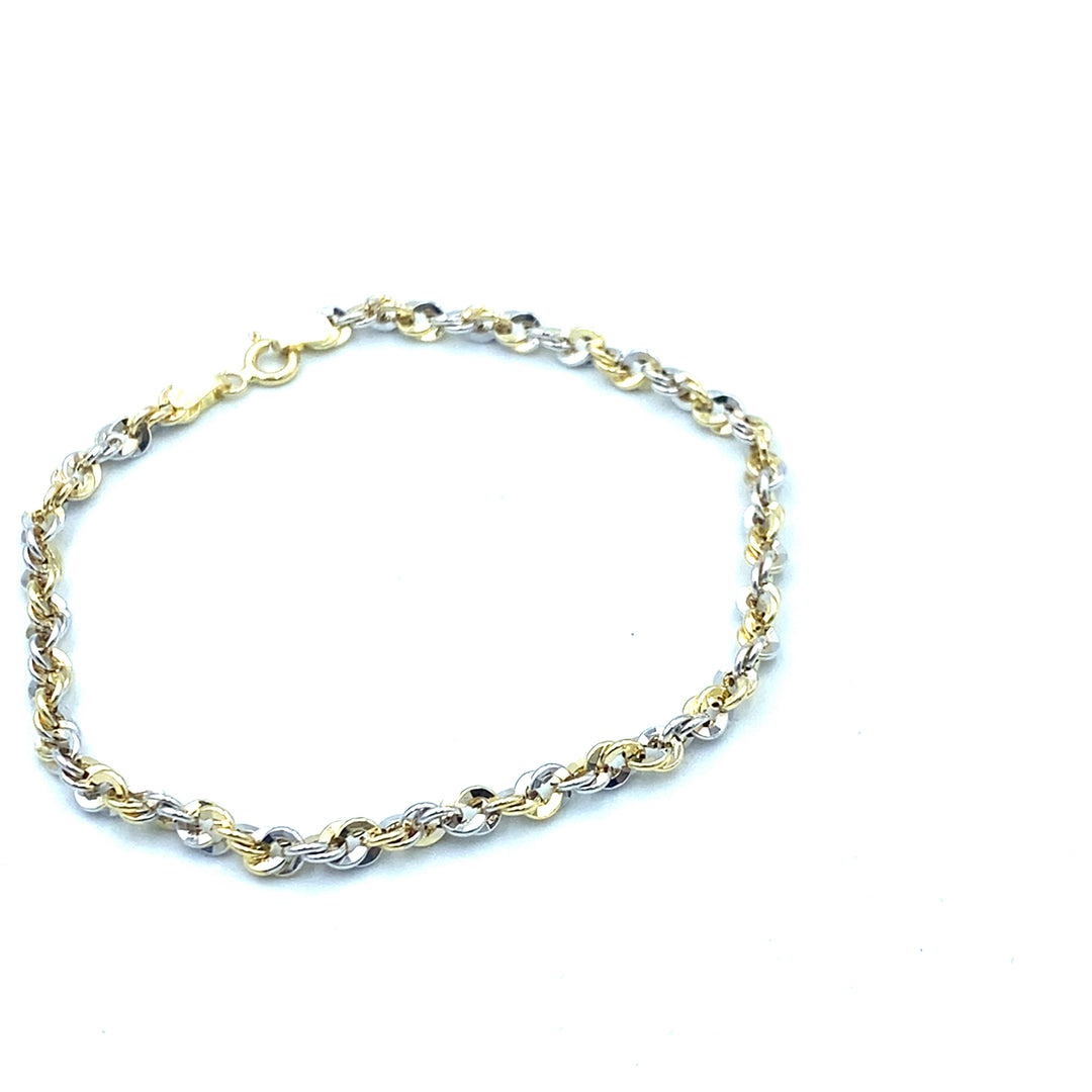 Yellow gold chain bracelet