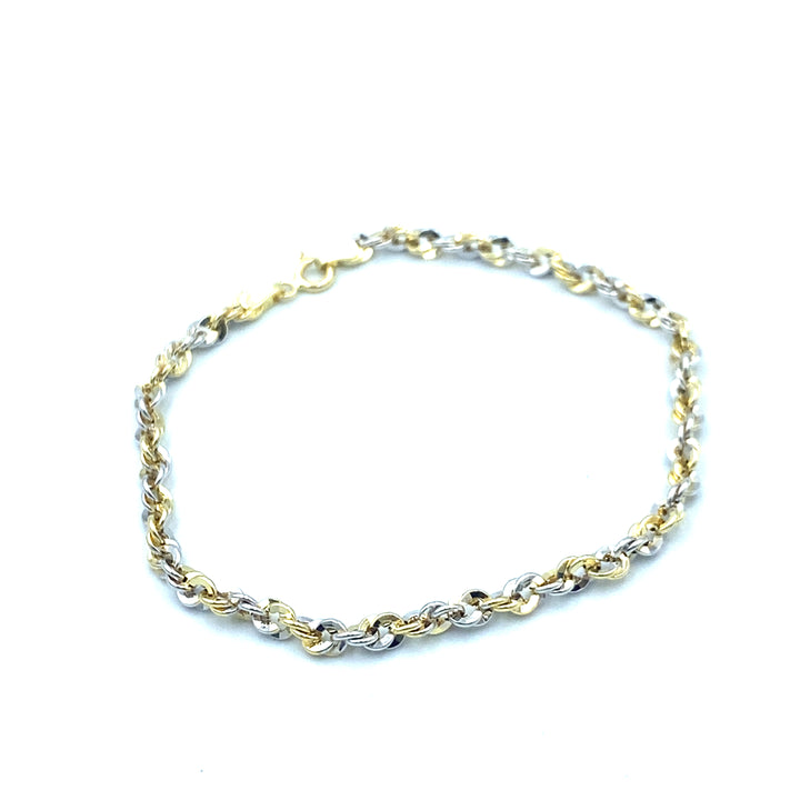 Yellow gold chain bracelet