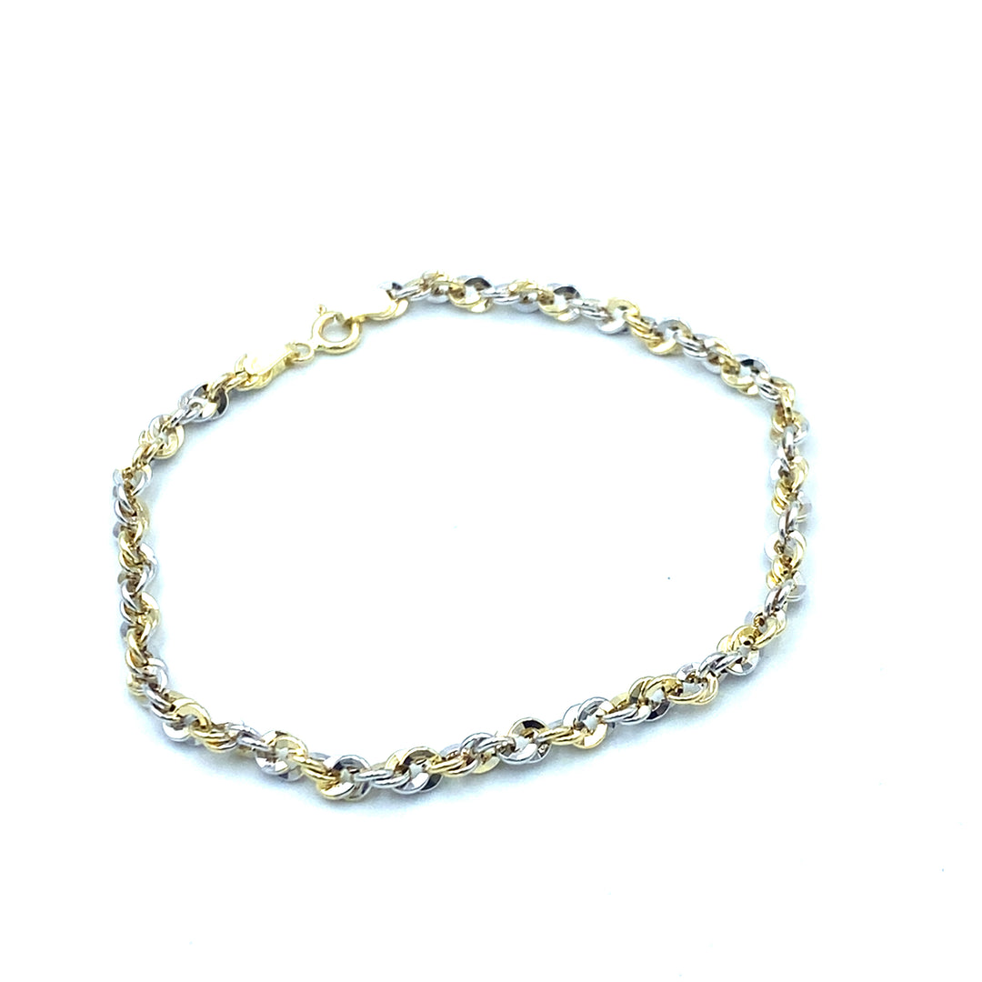 Yellow gold chain bracelet