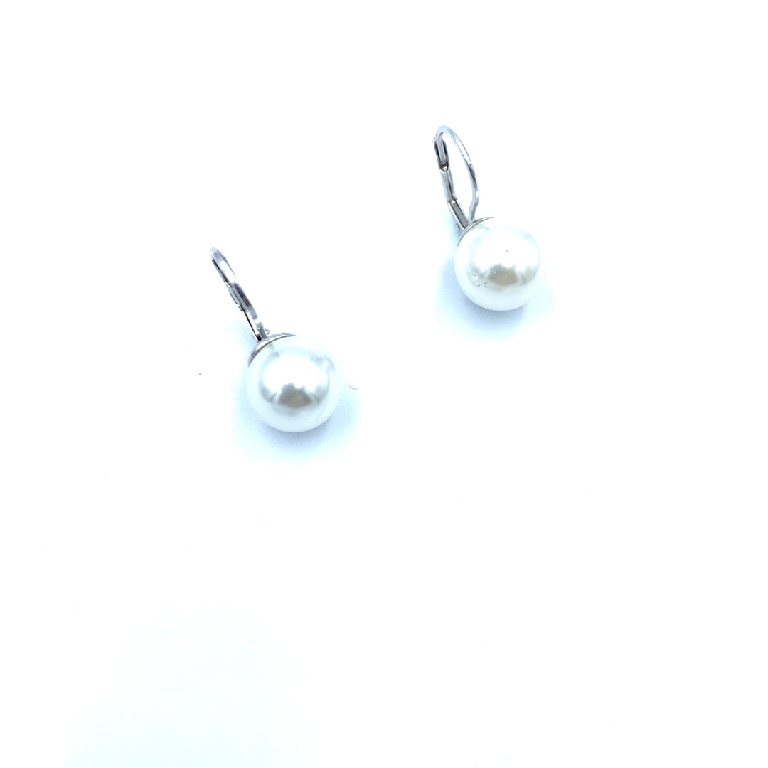 Orecchini  Argento Perla 12 mm