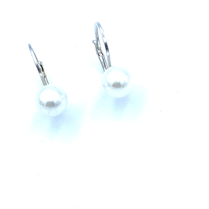 Orecchini  Argento Perla 6 mm